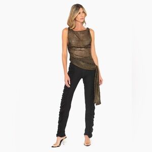 Black Mesh Skinny Pants